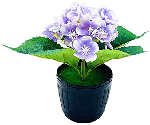 Bodhi2000 27 grandes plantes en pot d'hortensia, bonsaï exquis pour le bureau et la maison, décorations de jardin pour fête de mariage, mauve pâle