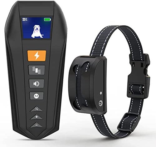 JIXIN Collare per Cani, Collare per Addestramento del Cane con Telecomando con 3 modalità, Collare Impermeabile E Ricaricabile, Portata del Telecomando Regolabile da 1300 Piedi