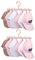 Yesesion Hutablage für Schrank, 2 Stück Hutbügel für Baseballkappen, rosa Huthalter mit 6 Clips, farbige Hängekappen-Organizer, Aufbewahrungsbehälter für Zuhause, Schlafzimmer, Wohnzimmer (rosa/weiß)