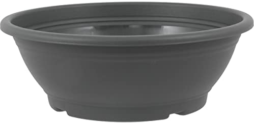MePla Bac à plantes avec trou au fond Ø 20 cm, anthracite, résistant aux intempéries en plastique résistant aux UV