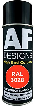 Alex Flittner Designs Rostschutzlack 4in1 RAL 3028 Reinrot Metall Schutzlack Spray Rostschutzfarbe Sprühdose