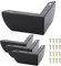 SUMNACON 4Pcs 5.5cm Metal Sofa Legs Furniture Feet Wardrobe Leg, Modern Solid Sofa Feet Cabinet Feet Table Legs for DIY Replacement (Black)