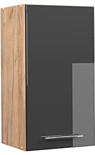 Vicco Hängeschrank Fame-Line, Anthrazit Hochglanz/Goldkraft Eiche, 40 cm