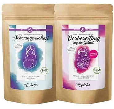 myEphelia | Bio | Himbeerblättertee | Schwangerschaft | besonders ergiebig bis zu 70 Tassen (Geburtsvorbereitungstee + Schwangerschaftstee)