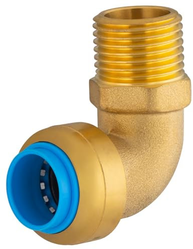 Raccord automatique universel coude Ø16 mâle 15x21 (1/2) TOUT PUSH