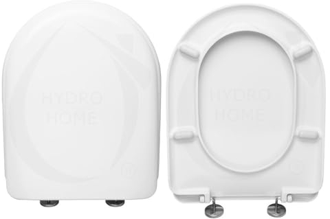 HYDRO HOME Copriwater Cesame Sintesi Compatibile, Tavoletta Wc In Plastica Termoindurente Con Cerniere Regolabili,Asse Wc Colore Bianco MADE IN ITALY