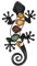 Dexlyn Metall Gecko Gartendeko，Metall Wanddekoration Eidechse Skulptur Hängende 20×40cm Braun