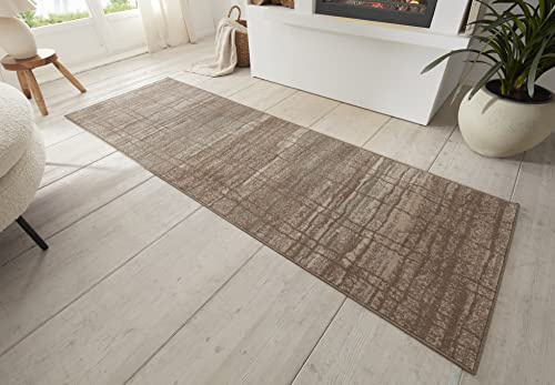 Hanse Home Jord Designer Rug - Flat Weave Vintage Style Abstract Modern Geometric Pattern, Oeko-Tex Living Room Rug for Dining Room, Children's Room, Teenager's Room, Hallway - Cream Beige, 80 x 200