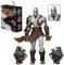 ENFILY God of War Kratos Statue du dieu de Kuai Anime Cartoon Character Modèle Collection Décoration 18 cm