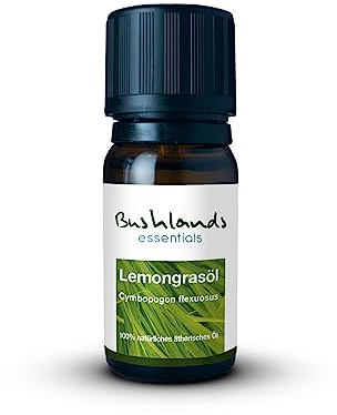 Aceite de hierba de limón 10 ml – 100% natural aceite esencial de hierba de limón de la planta Cymbopogon flexuosus de Buschlands essentials