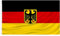 PZACHUGY Deutsche Fähnchen-Flagge, 90 x 150 cm, Deutschland-Flagge, Polyester, für den Innen- und Außenbereich, Segeltuchkopf und doppelt genäht mit zwei Messingösen