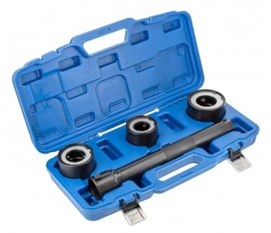 HÖGERT TECHNIK Spurstangengelenk Werkzeug: 4-teiliger Schlüsselsatz für Lenkstangen, 3 Austauschbare Köpfe (30-45 mm), 1/2 Antrieb, im Robusten Koffer