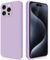 GiiYoon Case Compatible with iPhone 15 Pro, Silky-Soft Touch Full-Body Protective Phone Silicone Case, Shockproof Cover with Microfiber Lining, Purple