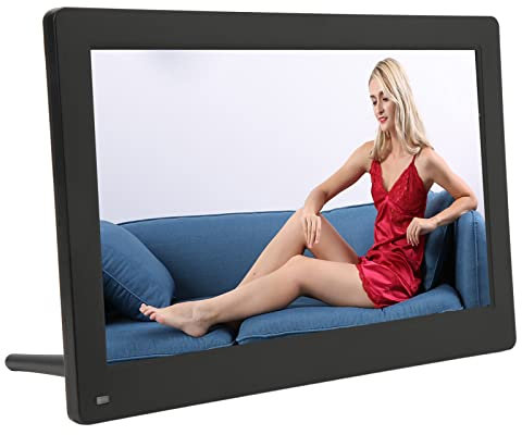 Tragbarer digitaler Bilderrahmen, 13,3 Zoll WiFi Digitaler Fotorahmen, IPS HD Touchscreen Smart Fotorahmen, 1920X1080P, Fernbedienung, Mehrere Funktionen Elektronisches Album (UK-Stecker)