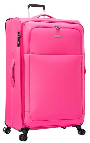 FLYMAX 32 Extra Large Valise Super Légère 4 Roues Extensible Bagage 144L Rose
