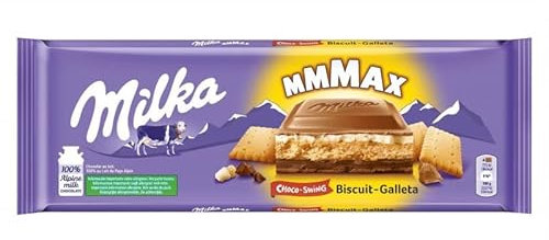 Tablette Chocolat Milka mmmax Choco Swing 300g - Douceur irrésistible | Saveur intense de chocolat au lait | Régal crémeux aux éclats de noisettes - Le Lot De 3
