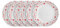 HIMANSH STORE Imperial Red Rose Fantasy - Plato llano completo de 11 pulgadas, juego de 6 platos llanos de cristal opal, platos blancos para 6 porciones, juego de vajilla para comedor