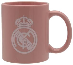 CyP Brands- Real Madrid, Taza, Taza Cerámica, Menaje, Desayuno, Tazas Originales, Color Rosa, Producto Oficial