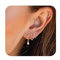 Morfetto 4 Paar 14K Vergoldete Hypoallergene Ohrring-Sets für Damen – Zarte Ohrstecker, Huggie-Creolen, Kleine Hoops und Hängende Knorpelohrringe für Mehrere Piercings14K Gold,Wassertropfen