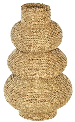 Dekovase Seegras natürlich gewölbt 41 cm Schnur-Optik organische Form Marang
