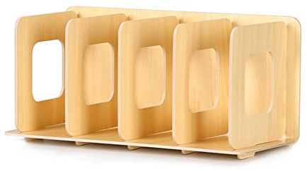 Schallplattenregal CD-Aufbewahrungsbox, Retro-CD-Hüllen-Organizer for die Aufbewahrung und Organisation von Medienregalen, offener Aufbewahrungsbehälter aus Holz for CD-DVD-Hüllen Halter für Schallpla