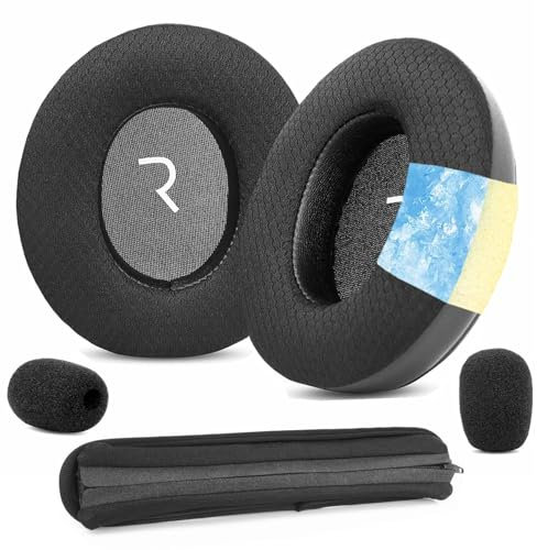 TaiZiChangQin Ersatz-Ohrpolster, kompatibel mit HyperX Cloud Flight / Cloud Flight S / Cloud Stinger Core / Cloud Stinger / Cloud Stinger S Kopfhörer, Kühlgel-Ohrpolster, Kopfbandabdeckung