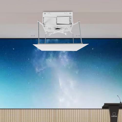 Support de projecteur motorisé pour ascenseur, projecteur, avec télécommande infrarouge, support de plafond, support de plafond, support d'école, support de plafond, élévateur à ciseaux électrique, 1