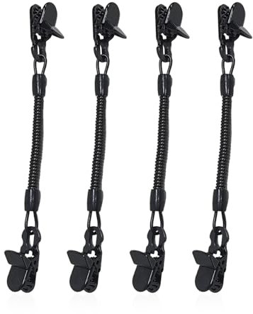 CHSZSH 4 Stück Reise-Hut-Clips, Huthalter-Clips, Feder-Hut-Clips, Hut-Lanyard-Kordel-Clips, Elastische Hut-Clips