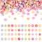 Craftdady 80 g Kunststoff-Perlen, lose Rose, Pfirsichblüte, Abstandshalter, Perlen, blickdicht, Mini-Blumenmuster, rosa Bastelperlen für Schmuckherstellung, DIY, Armband, Halskette, Handwerk