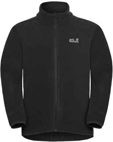Jack Wolfskin Jungen Vertigo Fleece Jkt, Schwarz, 140 EU