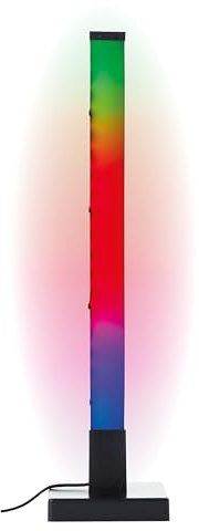 Brilliant RGB-LED Tischlampe | 50 cm Höhe | dimmbare Tischleuchte mit Musiksensor & Fernbedienung & RGB-Frontlight | max. 65 lm | integiertes LED | aus Aluminium/Kunststoff in Schwarz