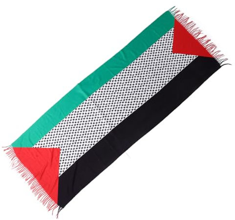 VALICLUD Arabisches Kopftuch aus Polyester in Rot Grün für Damen und Herren