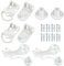 ciciment 2 Set 25mm Roller Blind Brackets & Fittings Kit, Curtain Blind Accessories with Beaded Chain & Screws, Replacement Roller Blind Spares for Roller Shutters & Window Blinds