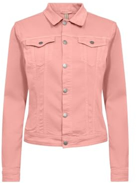 SOYACONCEPT Damenjacke SC-Erna, modische Jeansjacke, Taschen, Peach Pink, XL