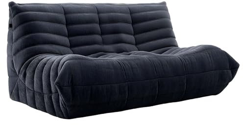 GAOCUNBING Kaminsessel, Vollkompression aus Schwamm, Loungesessel aus weichem Wildleder, Couch ohne Knochen, Lazy Floor Sofa Couch, Sitzsacksofa für Wohnzimmer und Schlafzimmer D,Three People