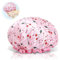 Small Cherry Print Shower Cap, Home, Waterproof and satin-Proof, Women's Shower Cap, Reusable