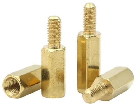 Cilky Tornillos metálicos 20/50 espaciadores de latón M2 M2.5 M3 Macho a Hembra, Largos, hexagonales, para PCB(20mm,M2.5 Plus 6mm(50Pcs))