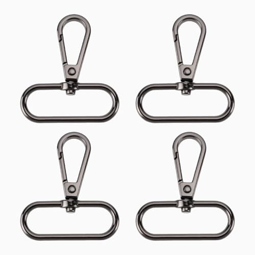 EMSea 4 St¨¹ck 50 Mm Ovaler Drehbarer Karabiner aus Metall f¨¹r Camping Wandern Rucksack