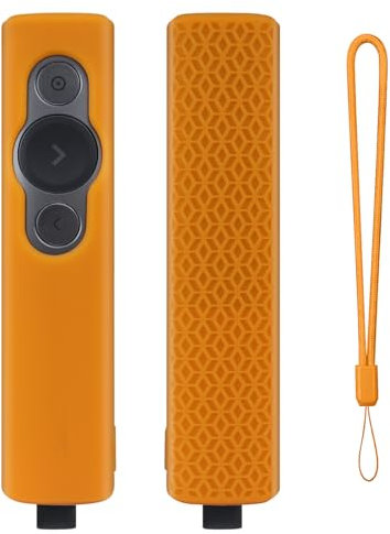 Housse de Protection en Silicone pour Logitech Spotlight Presentation Remote Compatible Bluetooth Smart PPT Page Turning Pen Coque de Protection pour Stylo Laser (Orange)