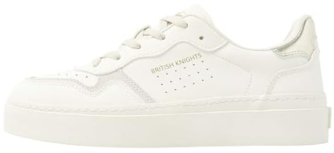 British Knights Women's Reflux Sneaker, White Gold, 3.5 UK