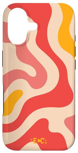 Hülle für iPhone 17 Retro Liquid Swirl Groovy Abstraktes Muster Wave Red Phone