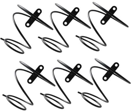 DEARMAMY 6 Stück Eisen Wand weinregal Robuste Flaschenhalter aus Platzsparend und Sicher für Küche Bar Wohnzimmer Einfach Montierbar Schwarzes Design Langlebige Wandbefestigung