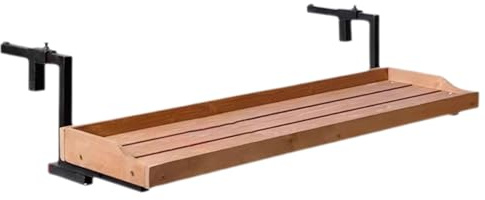 Stoolzfaid Tavolo da Balcone Sospeso,Tavolo da Bar per Ringhiera Pensile da Esterno,Tavolo Sospeso Ringhiera Legna,Tavolo da Bar Pieghevole per Balcone,Senza Ruggine,per Studiare,Pranzare,Lavoro