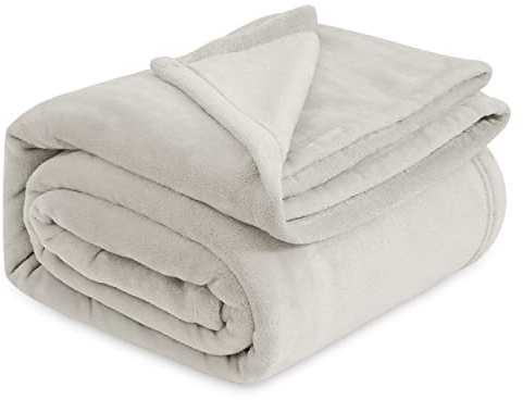 Bedsure GentleSoft Fleece Bed Blankets Large Size Linen - Soft Lightweight Fuzzy Cozy Luxury Oversized King Blanket Microfiber, Room Home Decor Gifts for Women and Men, 120x120 inches