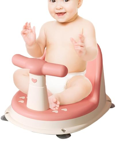 Qukoielly Baby-Dusche-Stuhl - Rutschfester Kleinkinder-Badestuhl für die | Badewanne,Tragbarer Badewannensitz für Kleinkinder für 6-18 Monate
