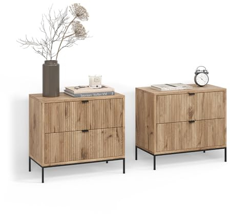 Livinity Nachttische Aterno, Viking Oak, 2er Set