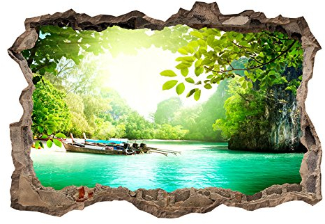 murando - 3D WANDILLUSION 210x150 cm Wandbild - Fototapete - Poster XXL - Loch 3D - Vlies Leinwand - Panorama Bilder - Dekoration - Landschaft Natur c-C-0107-t-a