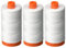 Aurifil 50 WT – weiß, solide – Mako-Baumwollgarn – je 1400 m.