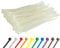 Gocableties - Fascette Plastica Bianche/Trasparenti - 100 mm x 2,5 mm - 100 Pezzi - Piccole Fascette Colorate