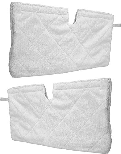 SPARES2GO Microfibre Cover Pocket Pads for Shark Steam Cleaner Mop S3901, S4501, SM200 (Pack of 2)